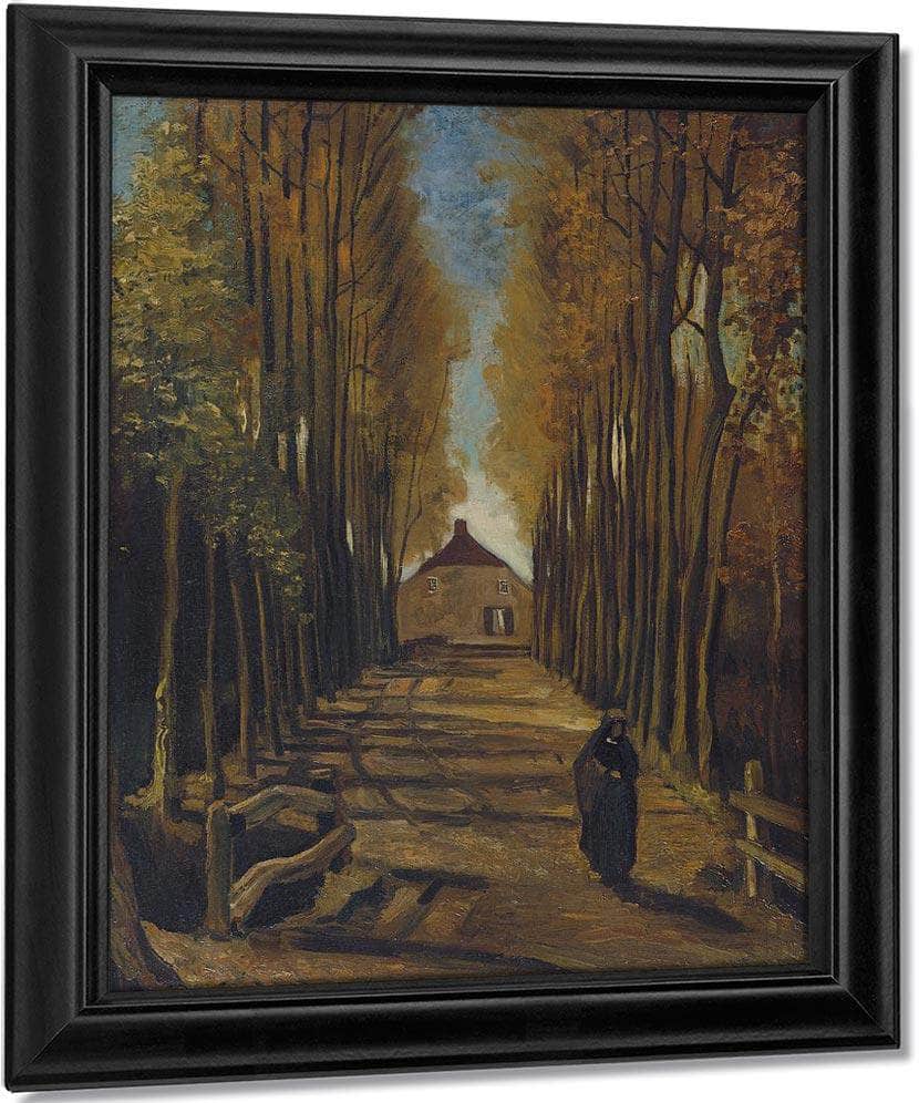 Avenue Of Poplars In Autumn By Vincent Van Gogh Fine Art Print