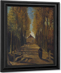 Avenue Of Poplars In Autumn By Vincent Van Gogh Fine Art Print