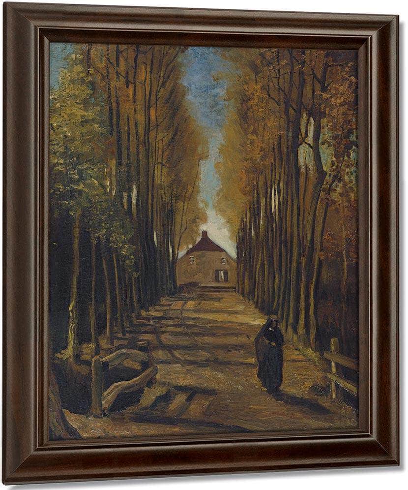 Avenue Of Poplars In Autumn By Vincent Van Gogh Fine Art Print