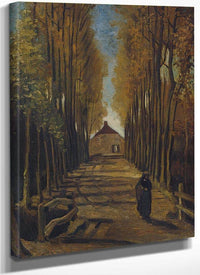 Avenue Of Poplars In Autumn By Vincent Van Gogh Fine Art Print