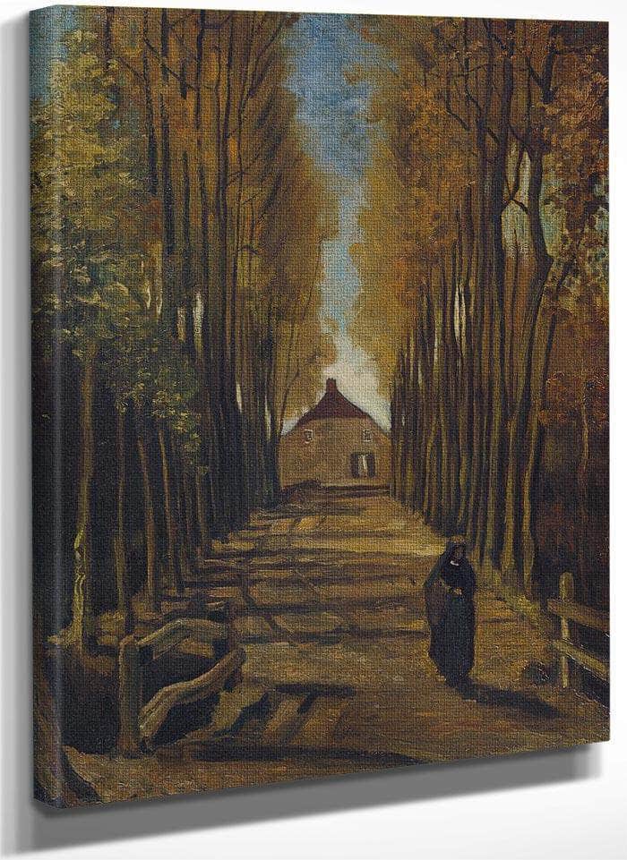 Avenue Of Poplars In Autumn By Vincent Van Gogh Fine Art Print