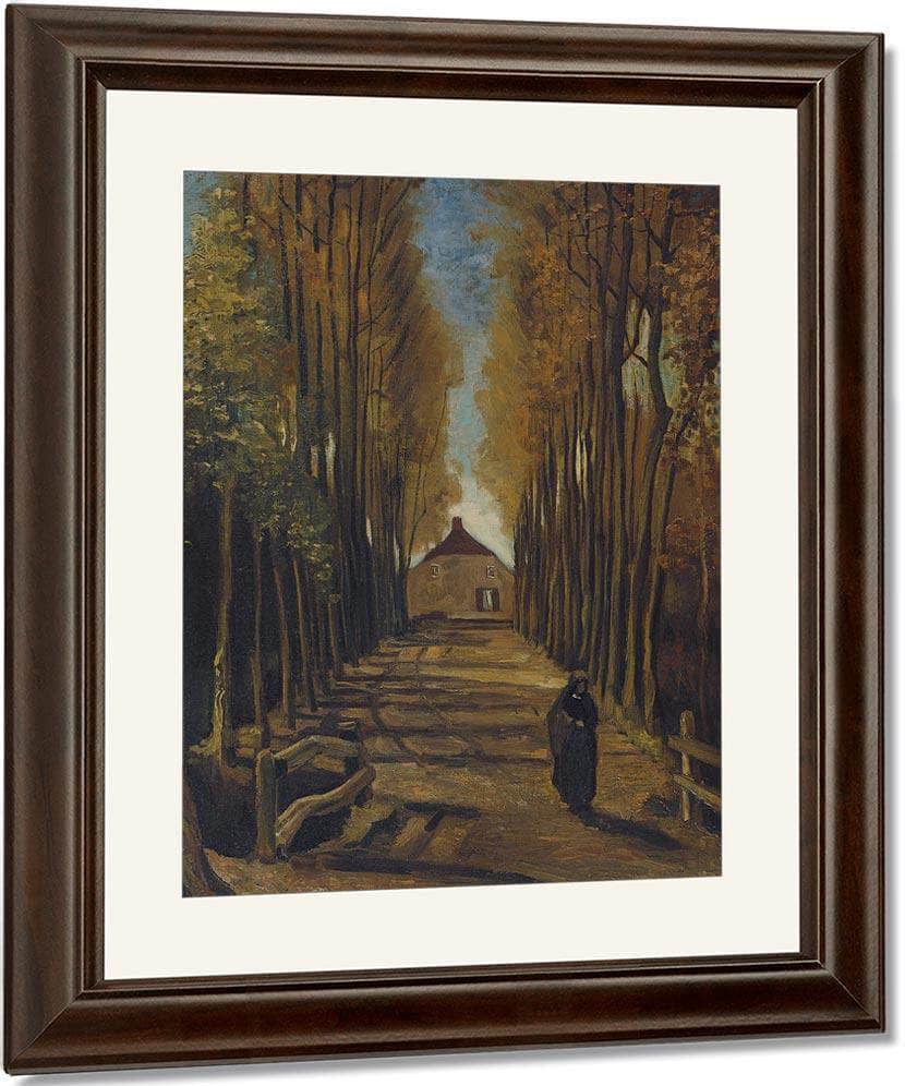 Avenue Of Poplars In Autumn By Vincent Van Gogh Fine Art Print