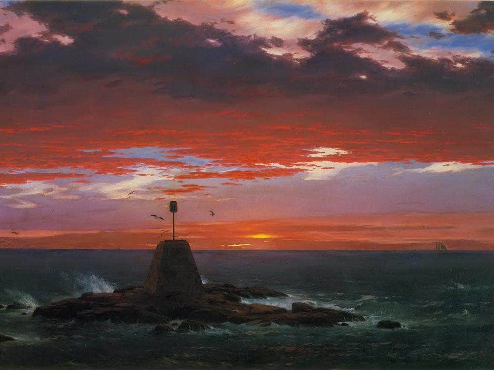 Baacon Off Mount Desert Island By Fredric Edwin Church Fine Art Print