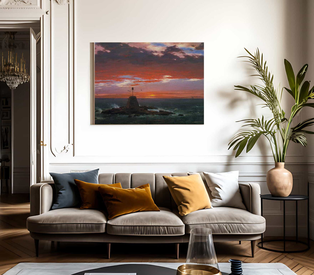 Baacon Off Mount Desert Island By Fredric Edwin Church Fine Art Print