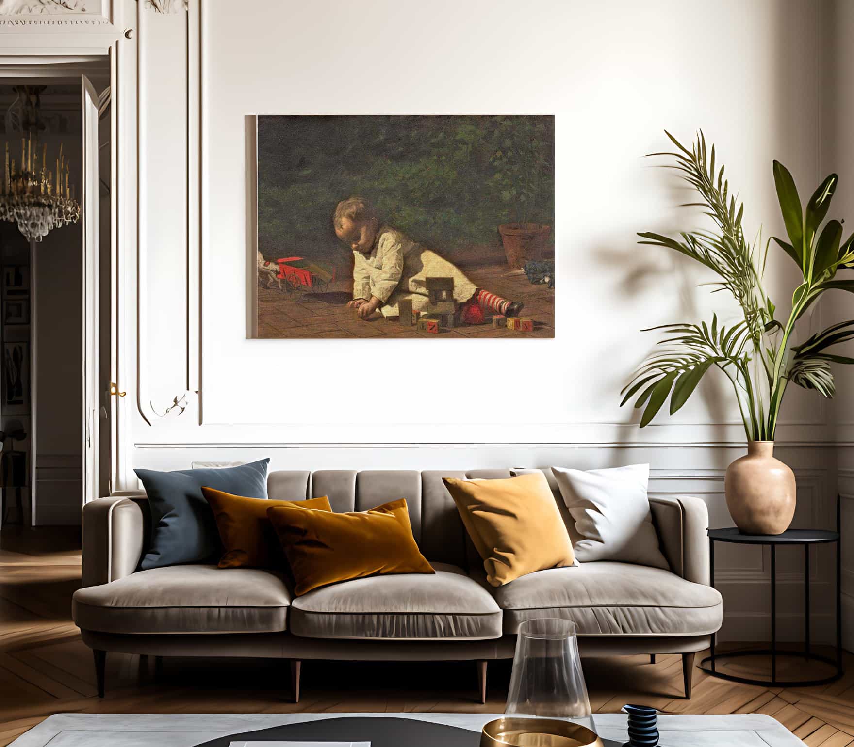 Baby At Play By Thomas Eakins Fine Art Print