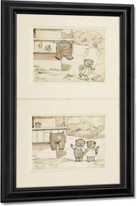 Baby Bears The Mishap 1914 By Grace G Drayton Fine Art Print