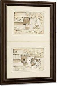 Baby Bears The Mishap 1914 By Grace G Drayton Fine Art Print