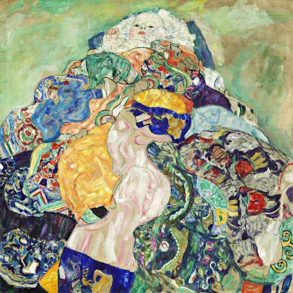 Baby Cradle Painting Gustav Klimt Canvas Art Fine Art Print