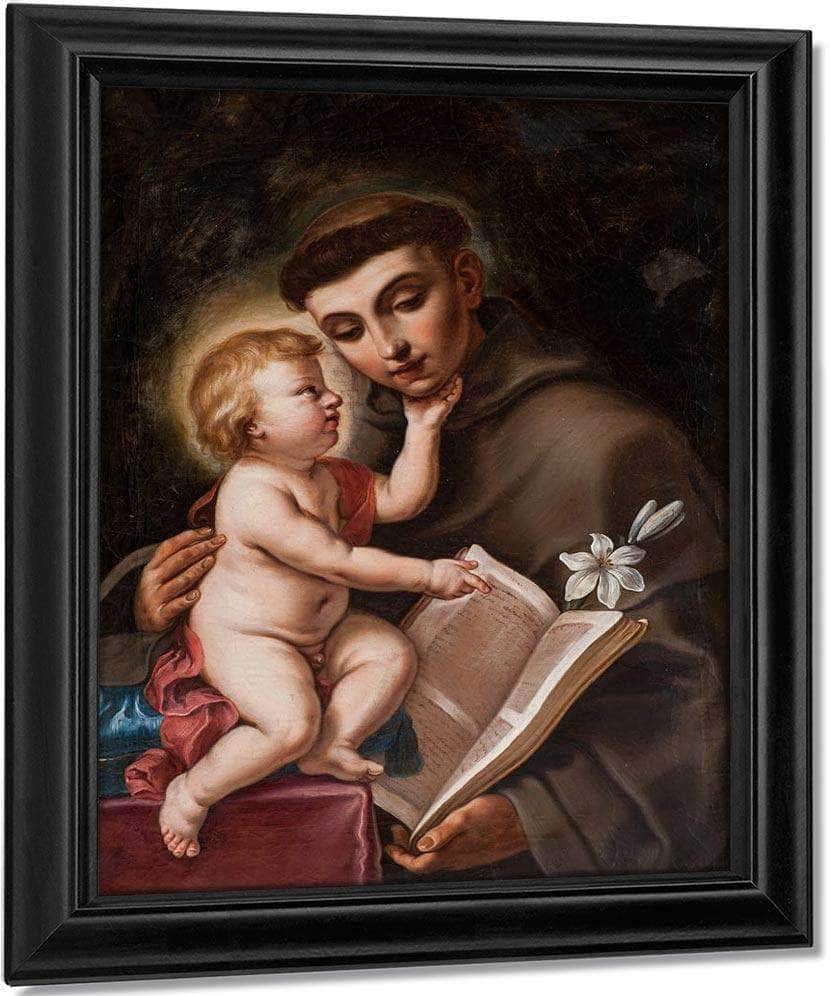 Baby Jesus And St Anthony Of Padua 1656 By Elisabetta Sirani Fine Art Print