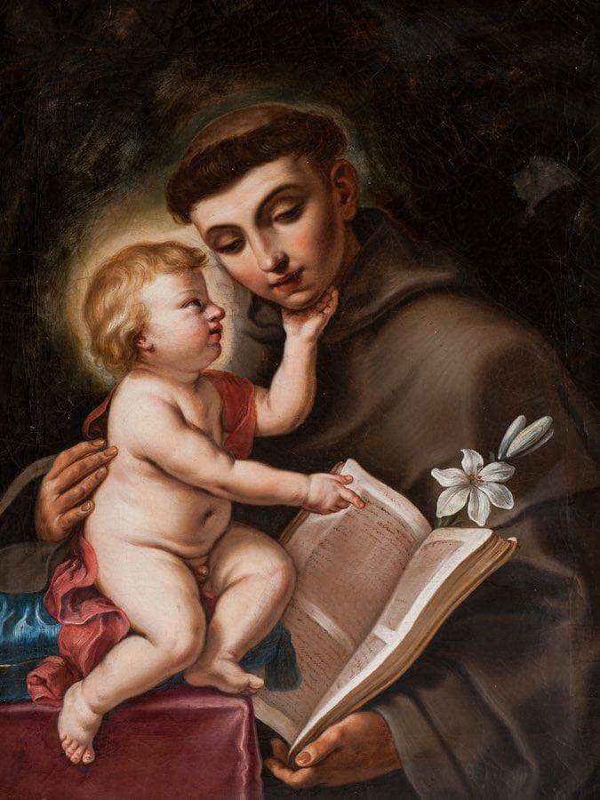 Baby Jesus And St Anthony Of Padua 1656 By Elisabetta Sirani Fine Art Print