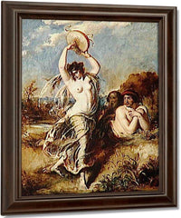 Bacchante Playing The Tambourine By William Etty Fine Art Print