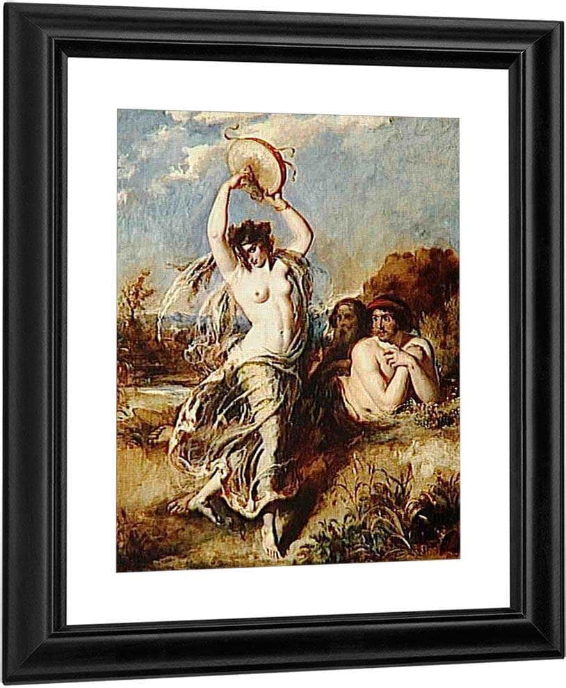 Bacchante Playing The Tambourine By William Etty Fine Art Print
