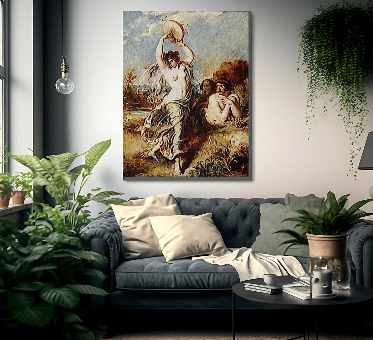 Bacchante Playing The Tambourine By William Etty Fine Art Print