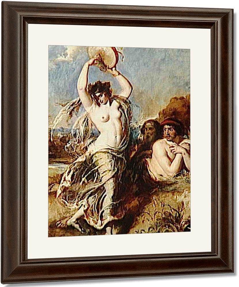 Bacchante Playing The Tambourine By William Etty Fine Art Print