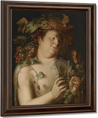 Bacchus. Ol Auf Holz By Joachim Wtewael Fine Art Print