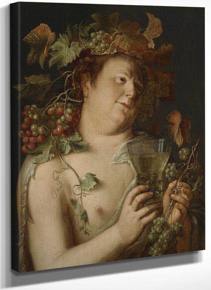 Bacchus. Ol Auf Holz By Joachim Wtewael Fine Art Print