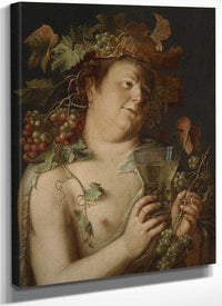 Bacchus. Ol Auf Holz By Joachim Wtewael Fine Art Print