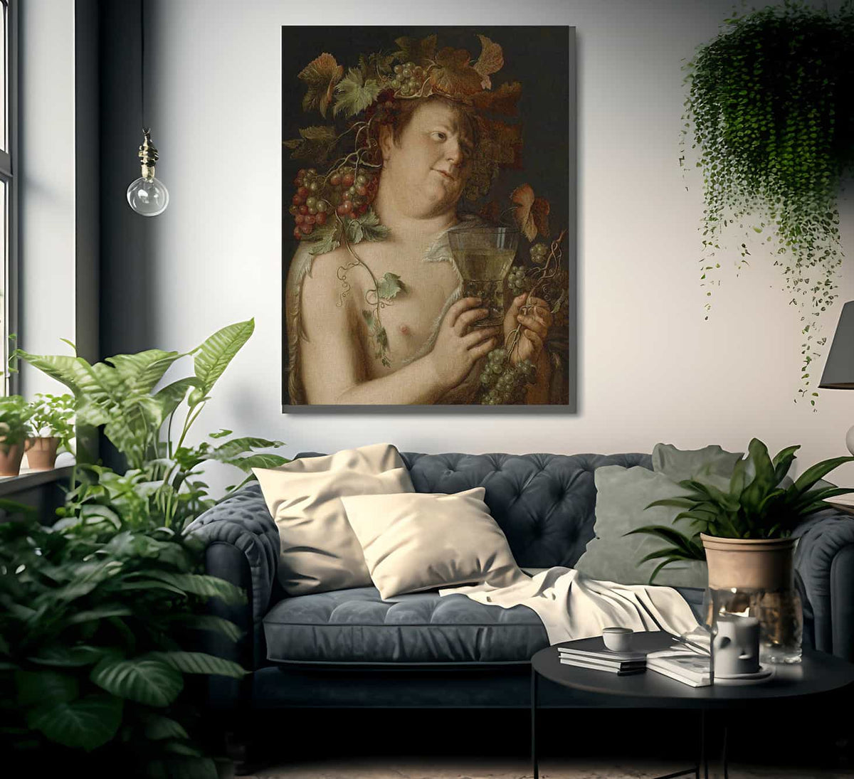 Bacchus. Ol Auf Holz By Joachim Wtewael Fine Art Print