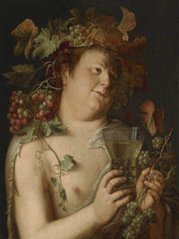 Bacchus. Ol Auf Holz By Joachim Wtewael Fine Art Print
