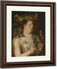 Bacchus. Ol Auf Holz By Joachim Wtewael Fine Art Print