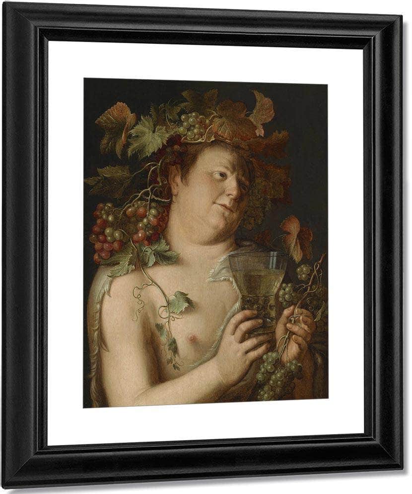 Bacchus. Ol Auf Holz By Joachim Wtewael Fine Art Print
