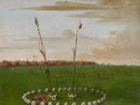 Back View Of Mandan Village, Showing The Cemetery By George Catlin Fine Art Print