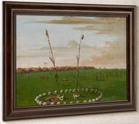 Back View Of Mandan Village, Showing The Cemetery By George Catlin Fine Art Print