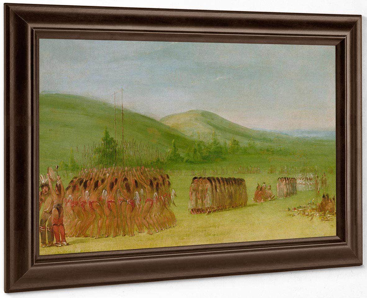 Ball Play Dance, Choctaw By George Catlin Fine Art Print