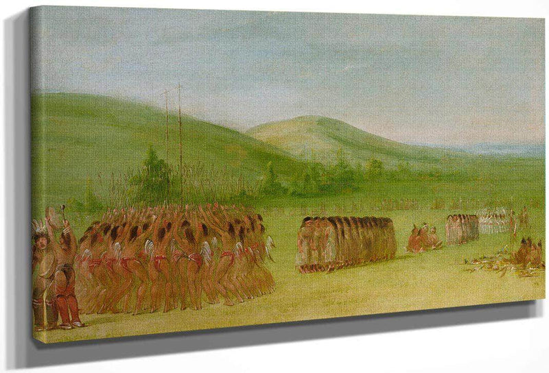 Ball Play Dance, Choctaw By George Catlin Fine Art Print