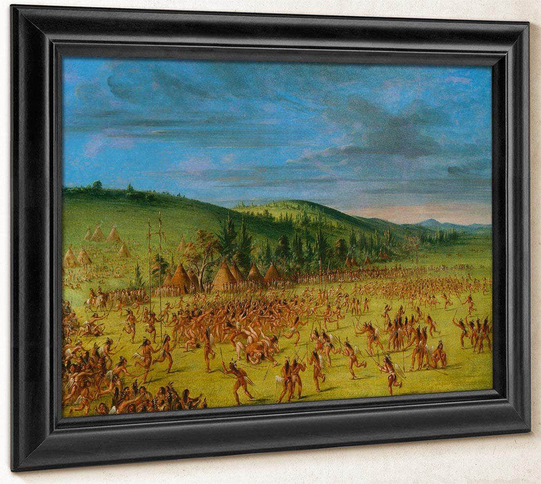 Ball Play Of The Choctaw  Ball Up By George Catlin Fine Art Print