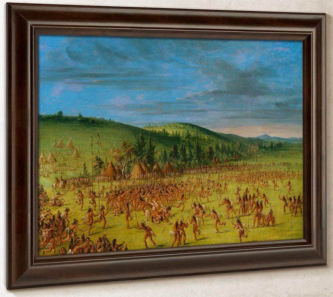 Ball Play Of The Choctaw  Ball Up By George Catlin Fine Art Print