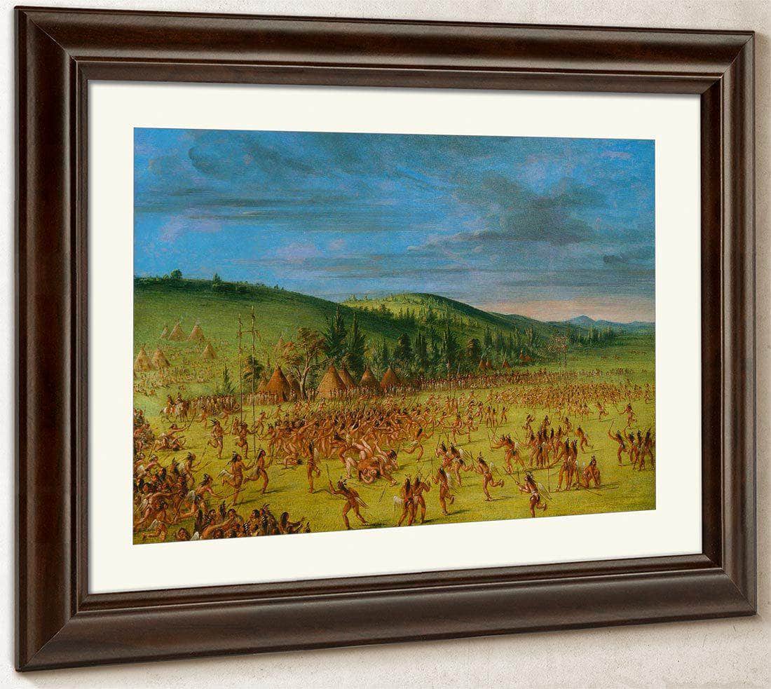Ball Play Of The Choctaw  Ball Up By George Catlin Fine Art Print