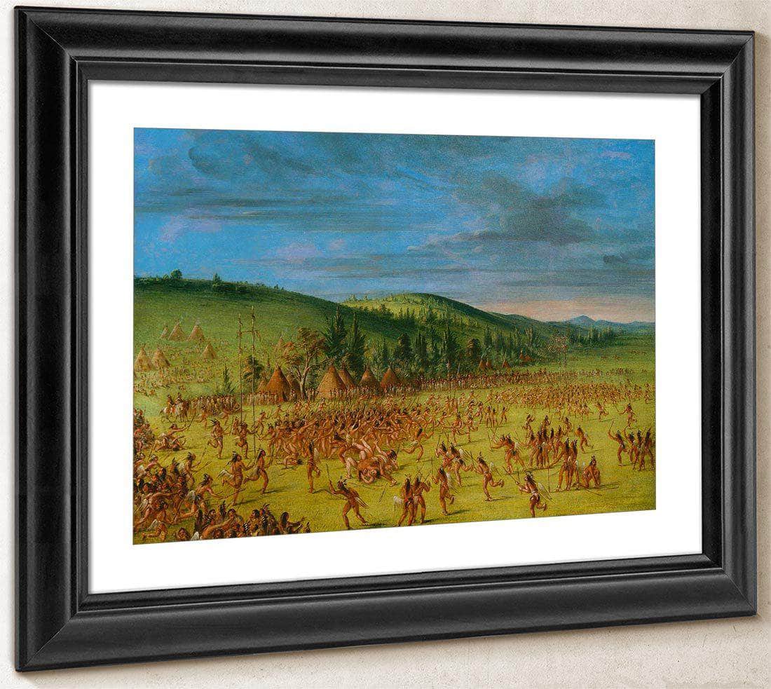 Ball Play Of The Choctaw  Ball Up By George Catlin Fine Art Print
