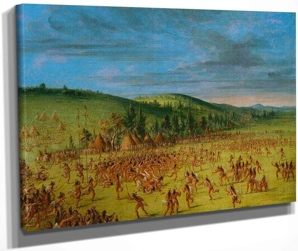 Ball Play Of The Choctaw  Ball Up By George Catlin Fine Art Print