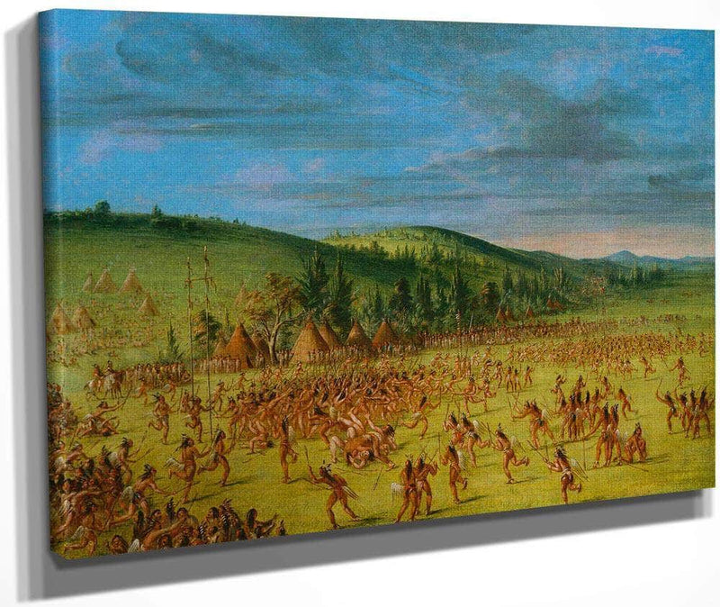 Ball Play Of The Choctaw  Ball Up By George Catlin Fine Art Print