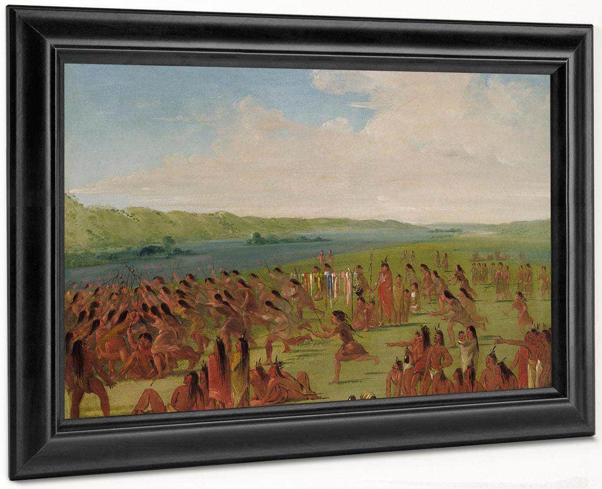 Ball Play Of The Women, Prairie Du Chien By George Catlin Fine Art Print