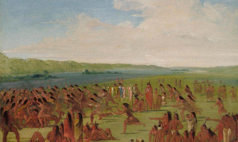 Ball Play Of The Women, Prairie Du Chien By George Catlin Fine Art Print