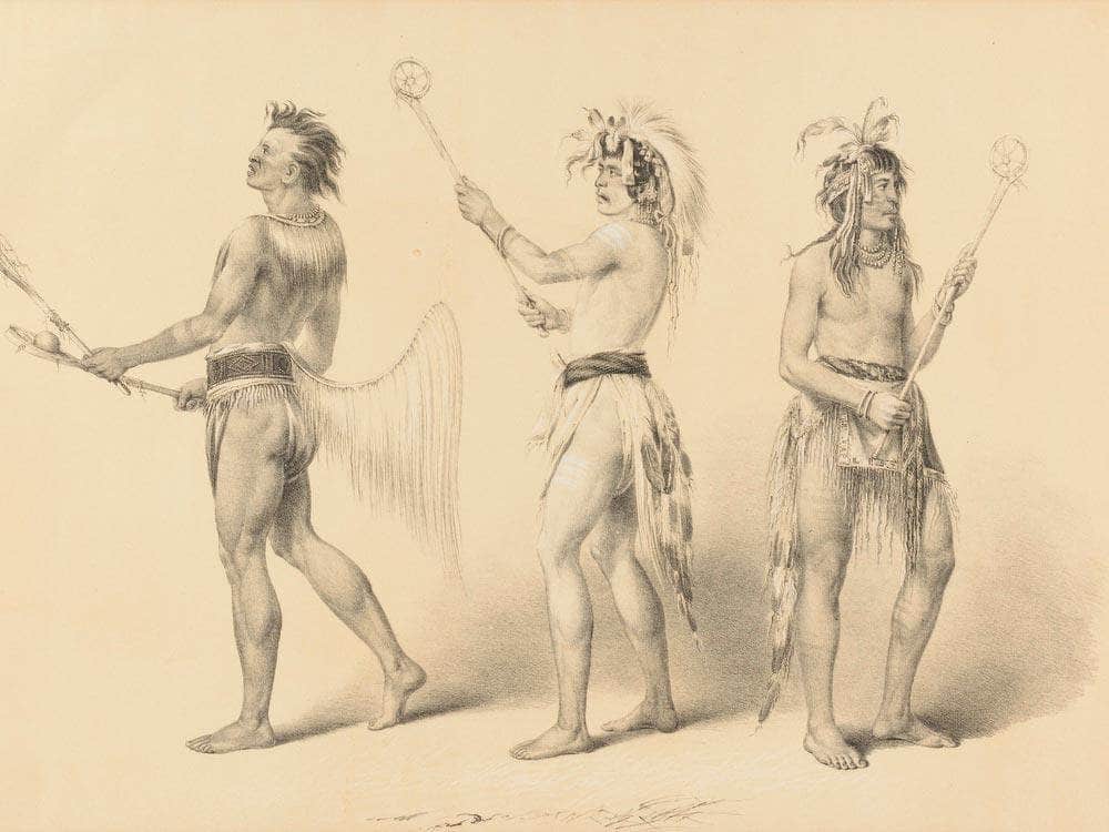 Ballplayers  No. 21 By George Catlin Fine Art Print