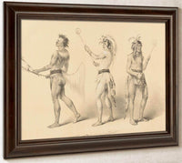 Ballplayers  No. 21 By George Catlin Fine Art Print