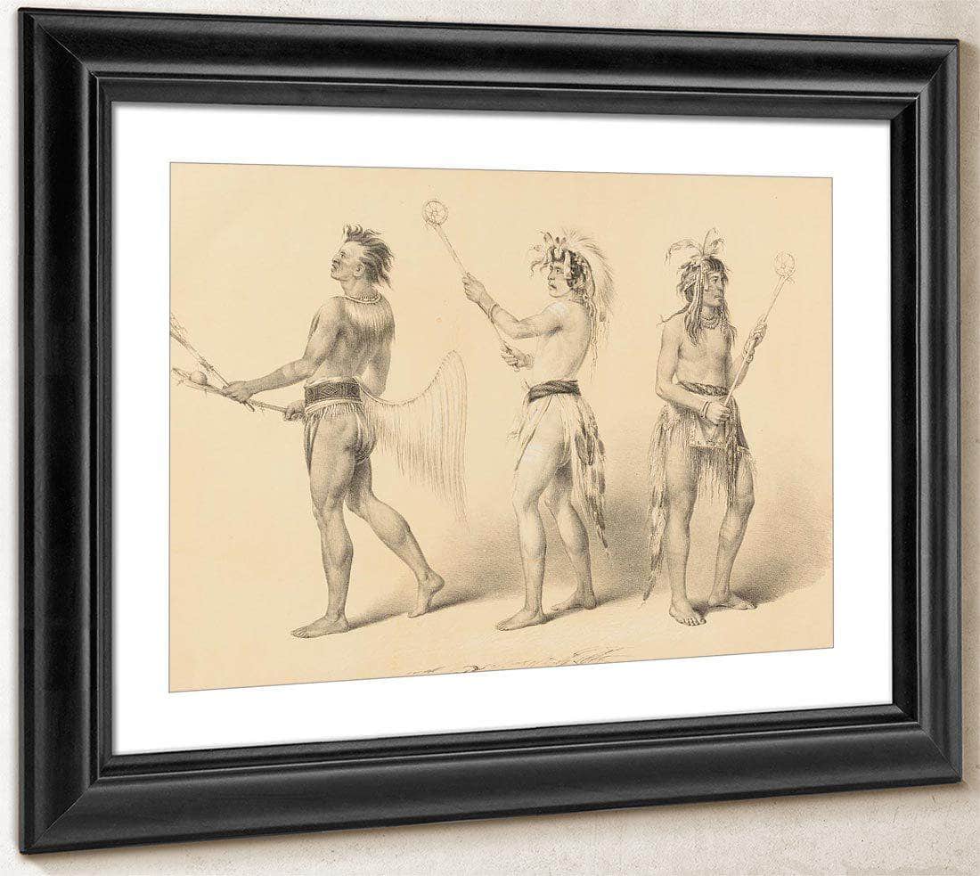 Ballplayers  No. 21 By George Catlin Fine Art Print