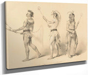 Ballplayers  No. 21 By George Catlin Fine Art Print