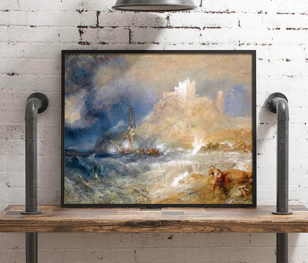 Bamborough Castle Painting Joseph Mallord William Turner Canvas Art Fine Art Print