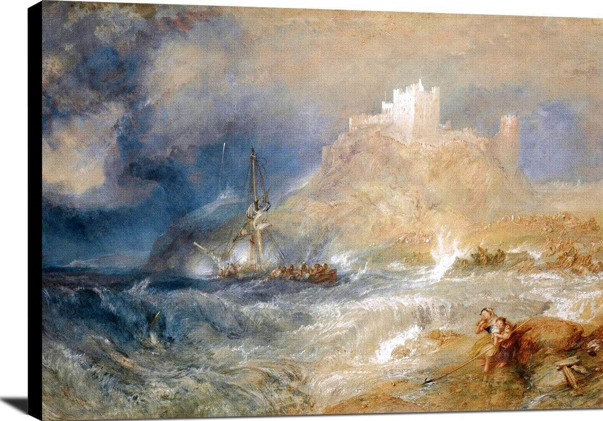 Bamborough Castle Painting Joseph Mallord William Turner Canvas Art Fine Art Print