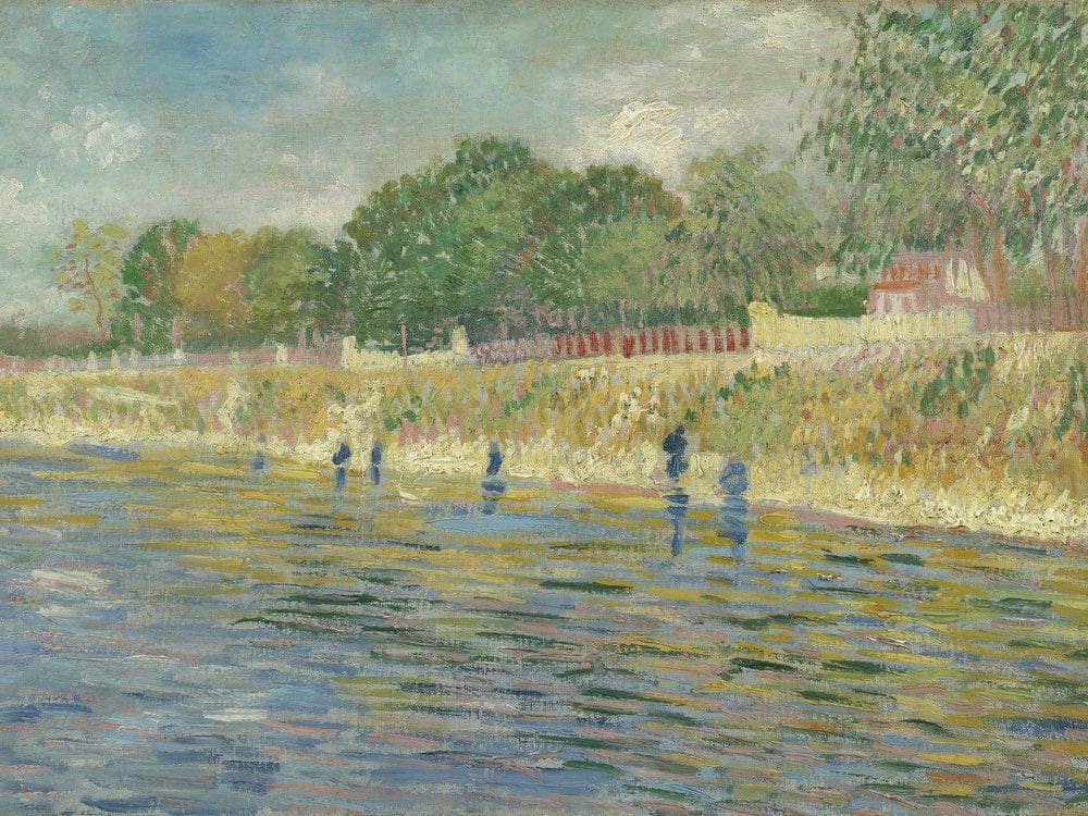 Bank Of The Seine By Vincent Van Gogh Fine Art Print