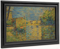 Banks Of The Seine Near Courbevoie By Georges Pierre Seurat Fine Art Print