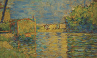 Banks Of The Seine Near Courbevoie By Georges Pierre Seurat Fine Art Print