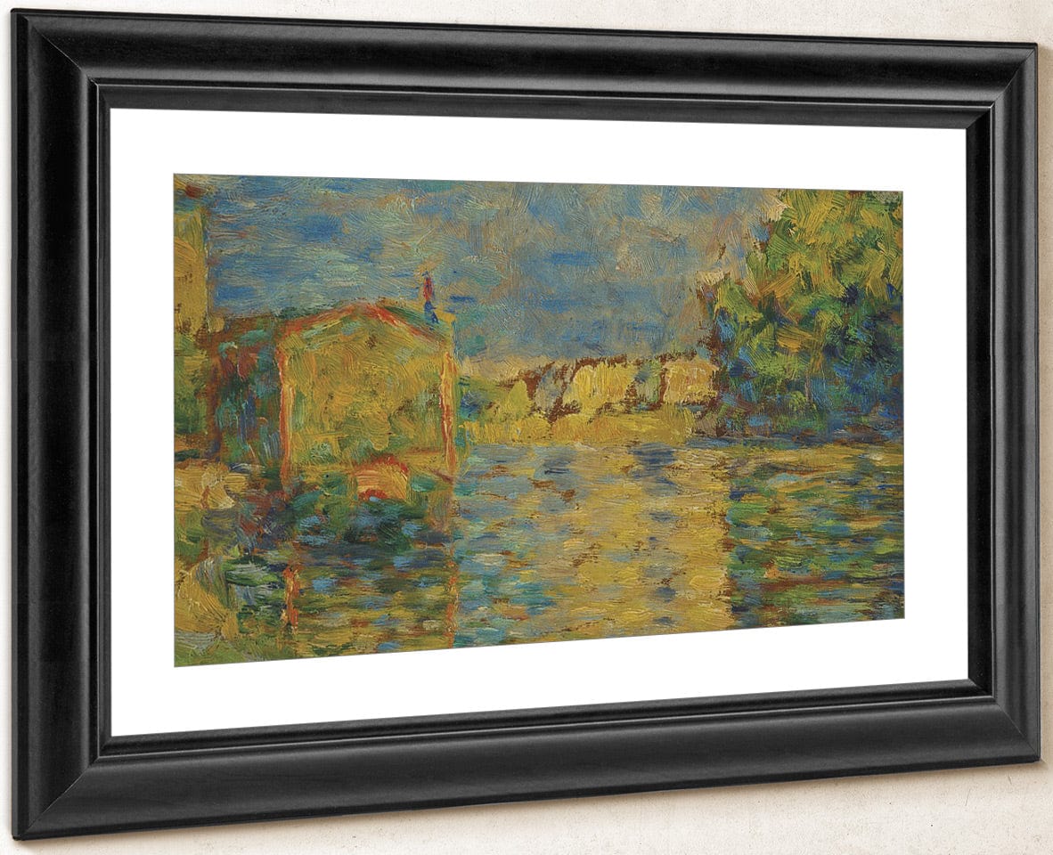 Banks Of The Seine Near Courbevoie By Georges Pierre Seurat Fine Art Print