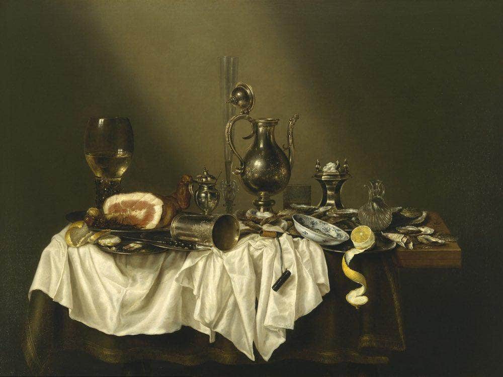 Banquet Piece With Ham By Willem Claesz Heda Fine Art Print