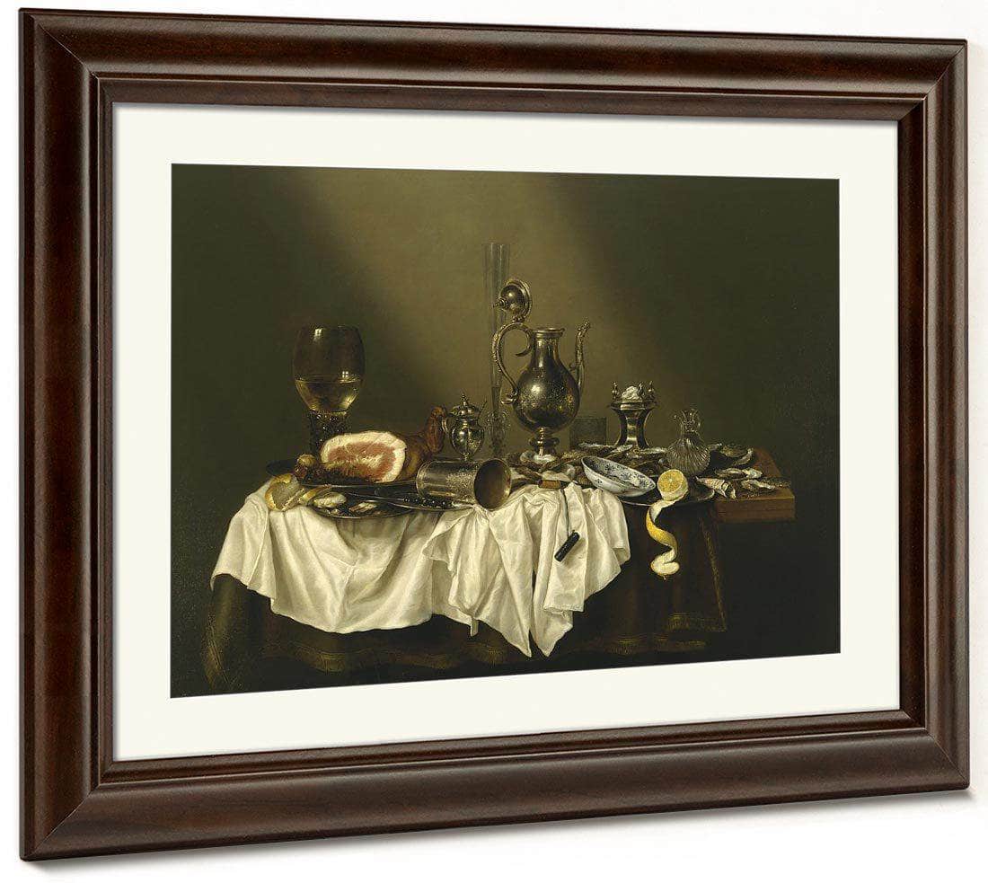 Banquet Piece With Ham By Willem Claesz Heda Fine Art Print