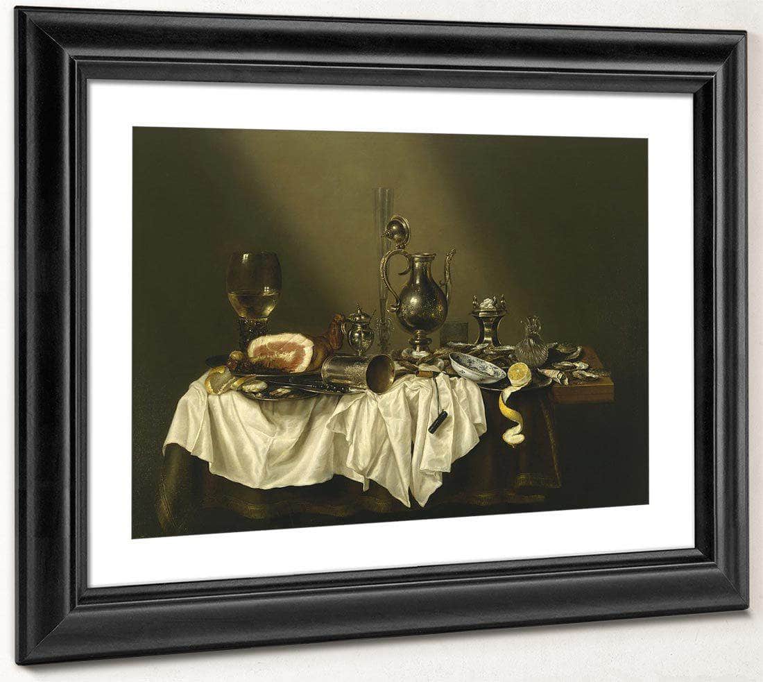 Banquet Piece With Ham By Willem Claesz Heda Fine Art Print